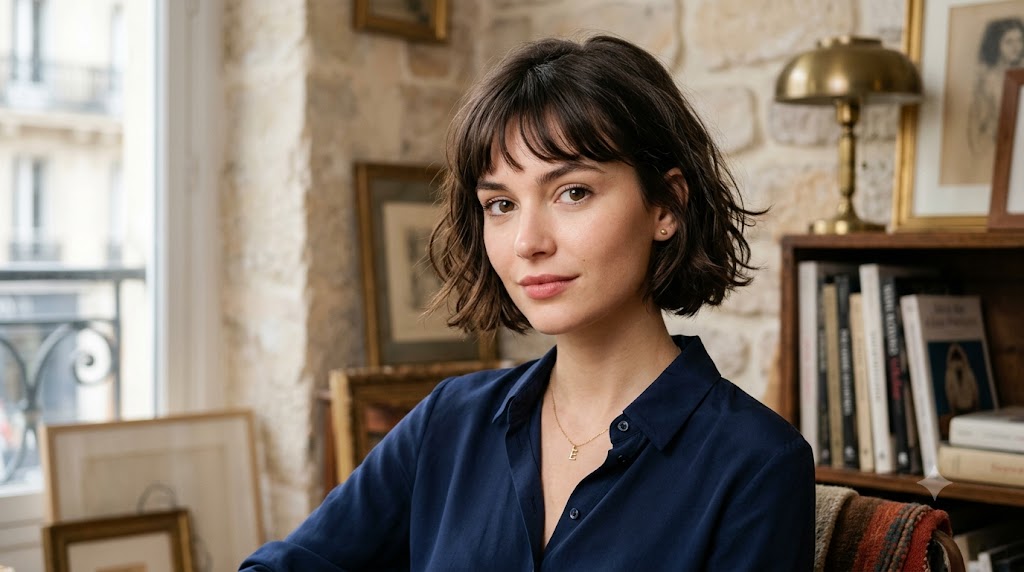 Short French Bob with Micro Curtain Fringe